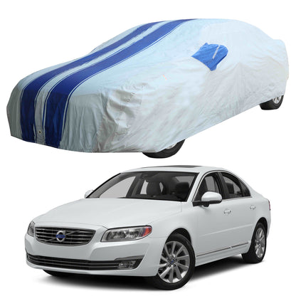 Oshotto 100% Blue dustproof and Water Resistant Car Body Cover with Mirror Pockets For Volvo S80