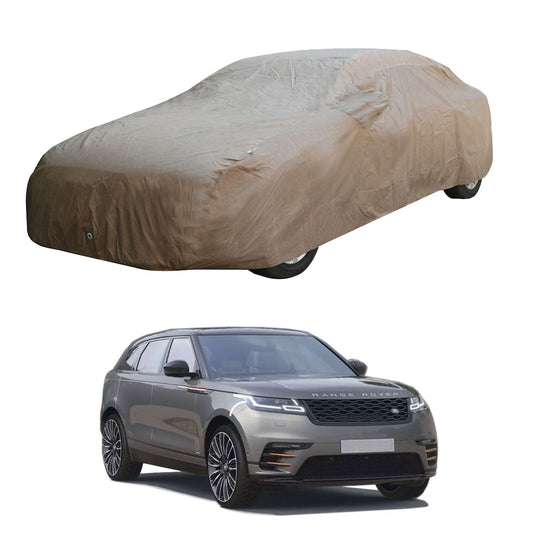 Oshotto Brown 100% Waterproof Car Body Cover with Mirror Pockets For Range Rover Velar