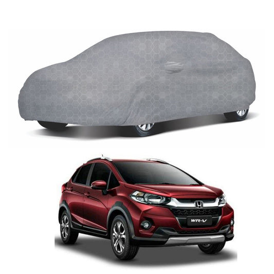 Oshotto 100% Dust Proof, Water Resistant Grey Car Body Cover with Mirror Pocket For Honda W-Rv