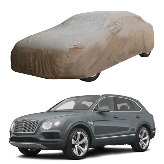 Oshotto Brown 100% Waterproof Car Body Cover with Mirror Pockets For Bentley Bentayga