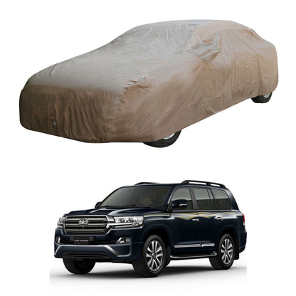 Oshotto Brown 100% Waterproof Car Body Cover with Mirror Pockets For Toyota Land Cruiser 200