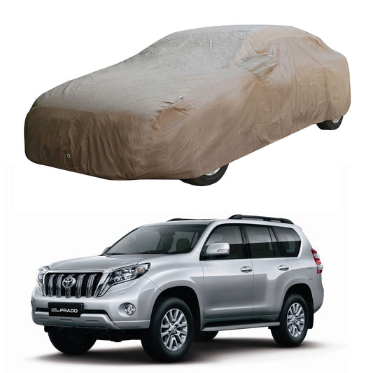 Oshotto Brown 100% Waterproof Car Body Cover with Mirror Pockets For Toyota Land Cruiser Prado