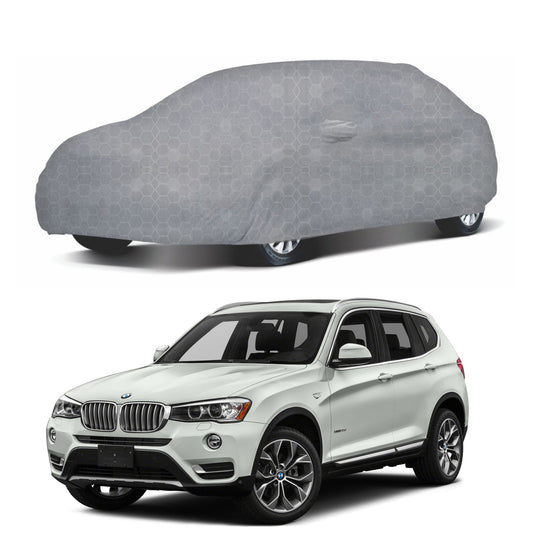 Oshotto 100% Dust Proof, Water Resistant Grey Car Body Cover with Mirror Pocket For BMW X3