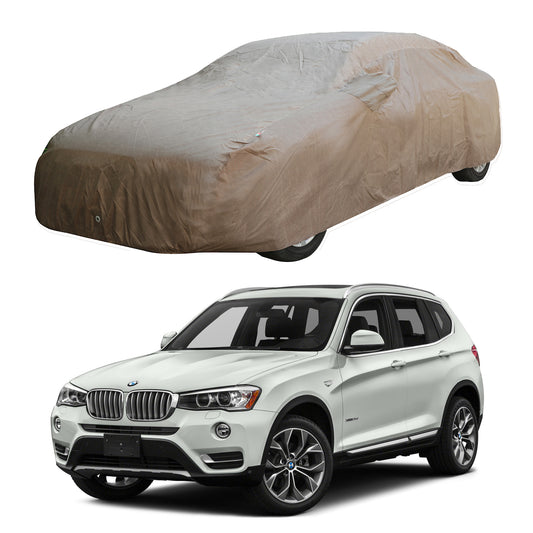 Oshotto Brown 100% Waterproof Car Body Cover with Mirror Pockets For BMW X3