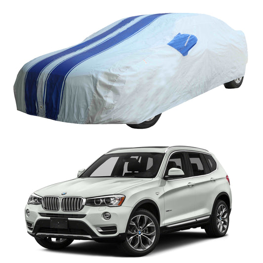 Oshotto 100% Blue dustproof and Water Resistant Car Body Cover with Mirror Pockets For BMW X3