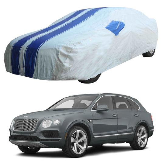 Oshotto 100% Blue dustproof and Water Resistant Car Body Cover with Mirror Pockets For Bentley Bentayga