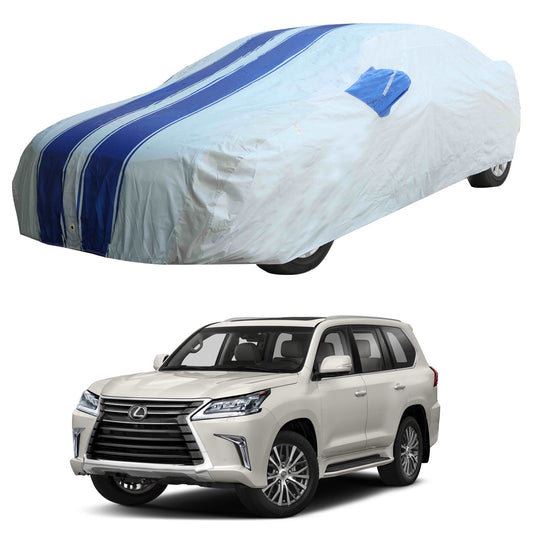 Oshotto 100% Blue dustproof and Water Resistant Car Body Cover with Mirror Pockets For Lexus LX 570