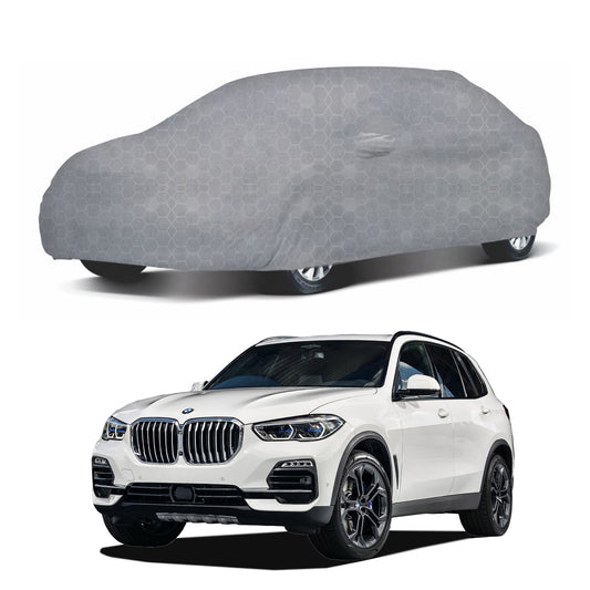 Oshotto 100% Dust Proof, Water Resistant Grey Car Body Cover with Mirror Pocket For BMW X5 (2015-2019)