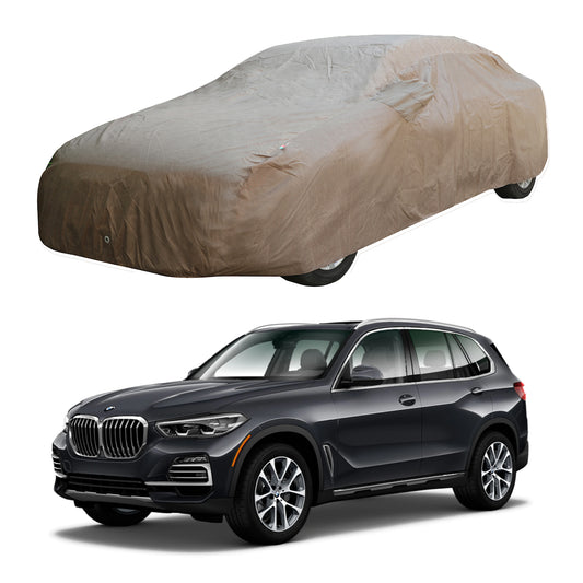 Oshotto Brown 100% Waterproof Car Body Cover with Mirror Pockets For BMW X5 (2015-2019)