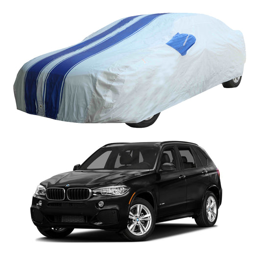 Oshotto 100% Blue dustproof and Water Resistant Car Body Cover with Mirror Pockets For BMW X5 (2015-2019)