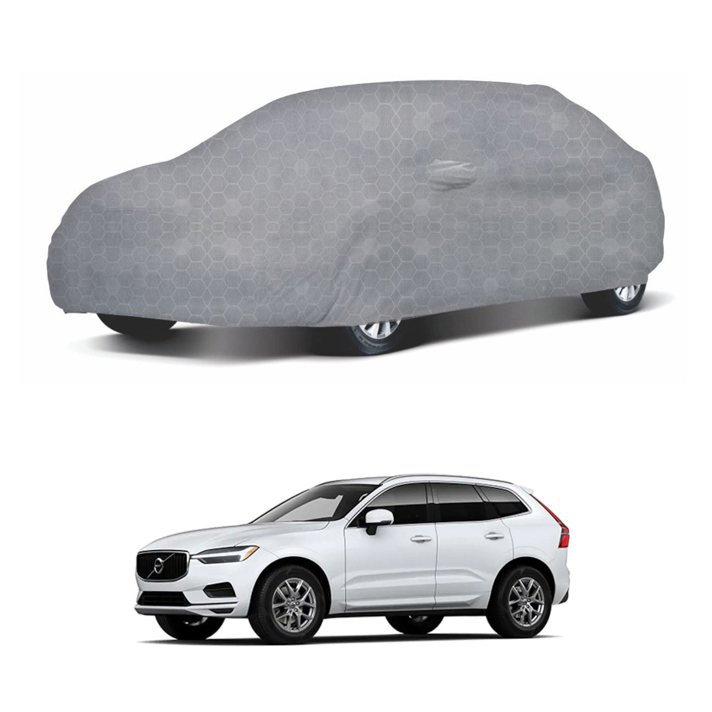 Oshotto 100% Dust Proof, Water Resistant Grey Car Body Cover with Mirror Pocket For Volvo XC60