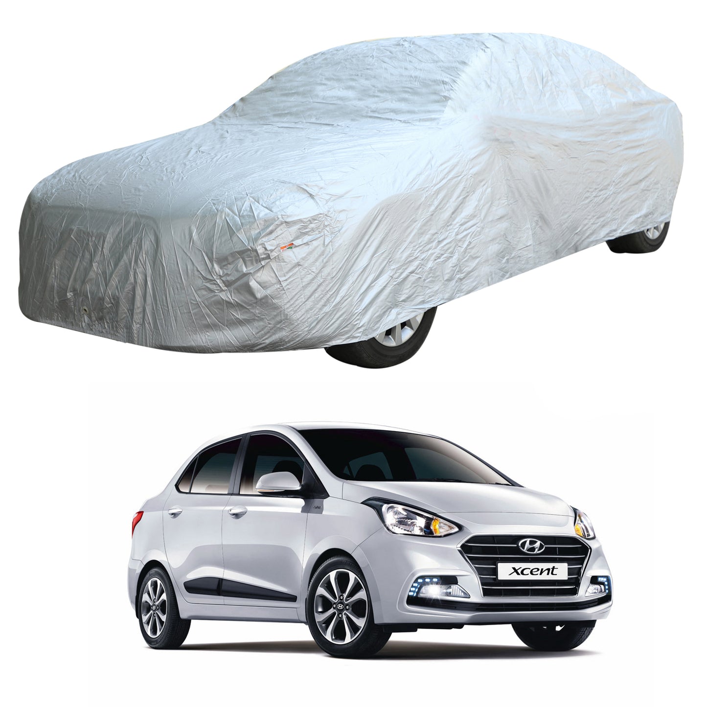 Oshotto Silvertech Car Body Cover (Without Mirror Pocket) For Hyundai Xcent