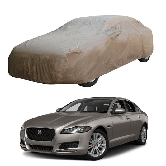 Oshotto Brown 100% Waterproof Car Body Cover with Mirror Pockets For Jaguar XF/XS