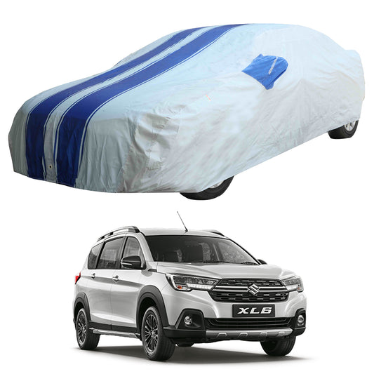 Oshotto 100% Blue dustproof and Water Resistant Car Body Cover with Mirror Pockets For Maruti Suzuki XL6