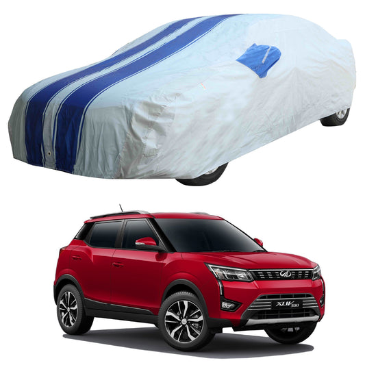 Oshotto 100% Blue dustproof and Water Resistant Car Body Cover with Mirror Pockets For Mahindra XUV-300