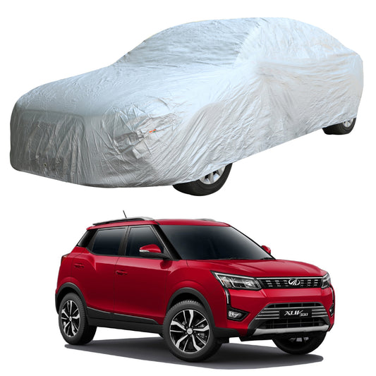 Oshotto Silvertech Car Body Cover (Without Mirror Pocket) For Mahindra XUV-300 - Silver