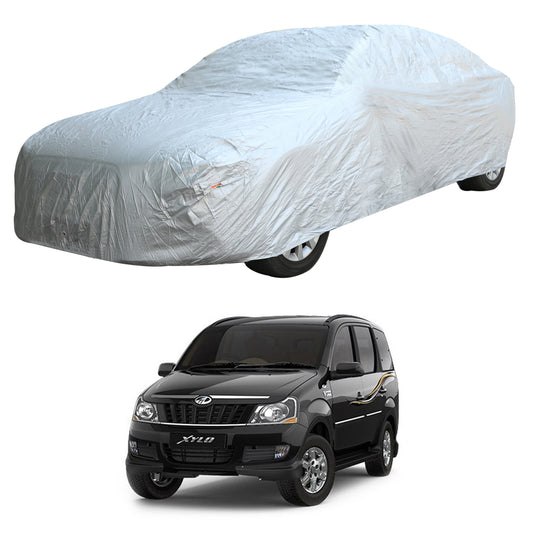 Oshotto Silvertech Car Body Cover (Without Mirror Pocket) For Mahindra Xylo/Quanto - Silver