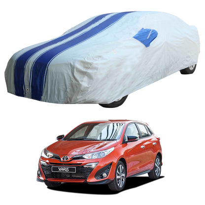 Oshotto 100% Blue dustproof and Water Resistant Car Body Cover with Mirror Pockets For Toyota Yaris