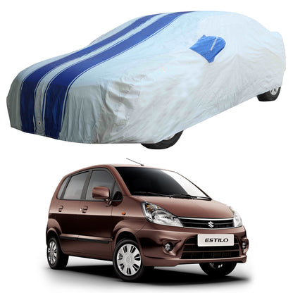 Oshotto 100% Blue dustproof and Water Resistant Car Body Cover with Mirror Pockets For Maruti Suzuki Zen Estilo