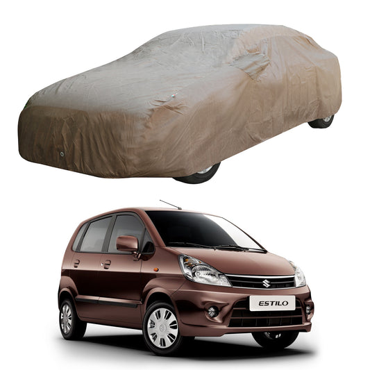 Oshotto Brown 100% Waterproof Car Body Cover with Mirror Pockets For Maruti Suzuki Zen Estilo