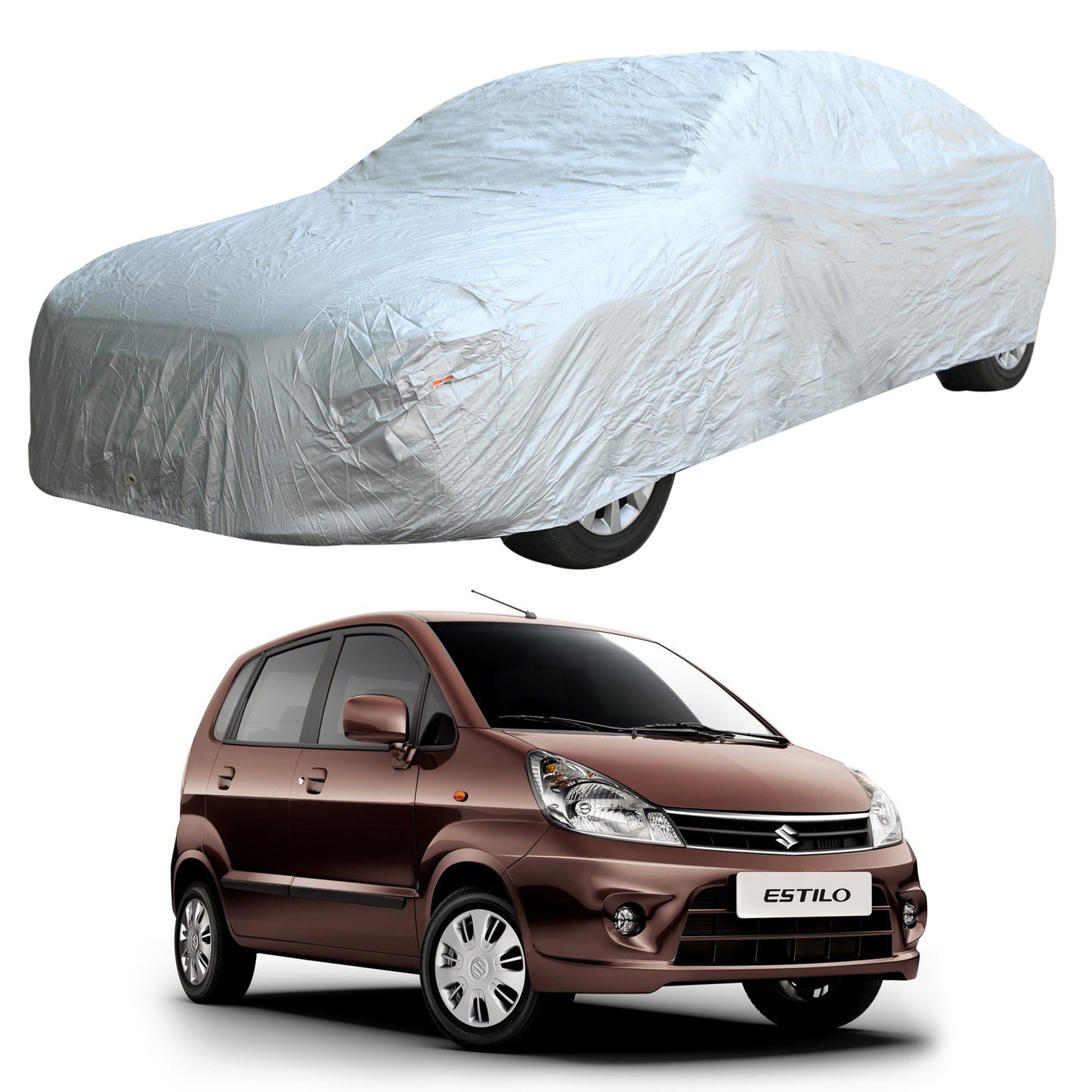 Oshotto Silvertech Car Body Cover (Without Mirror Pocket) For Maruti Suzuki Zen Estilo