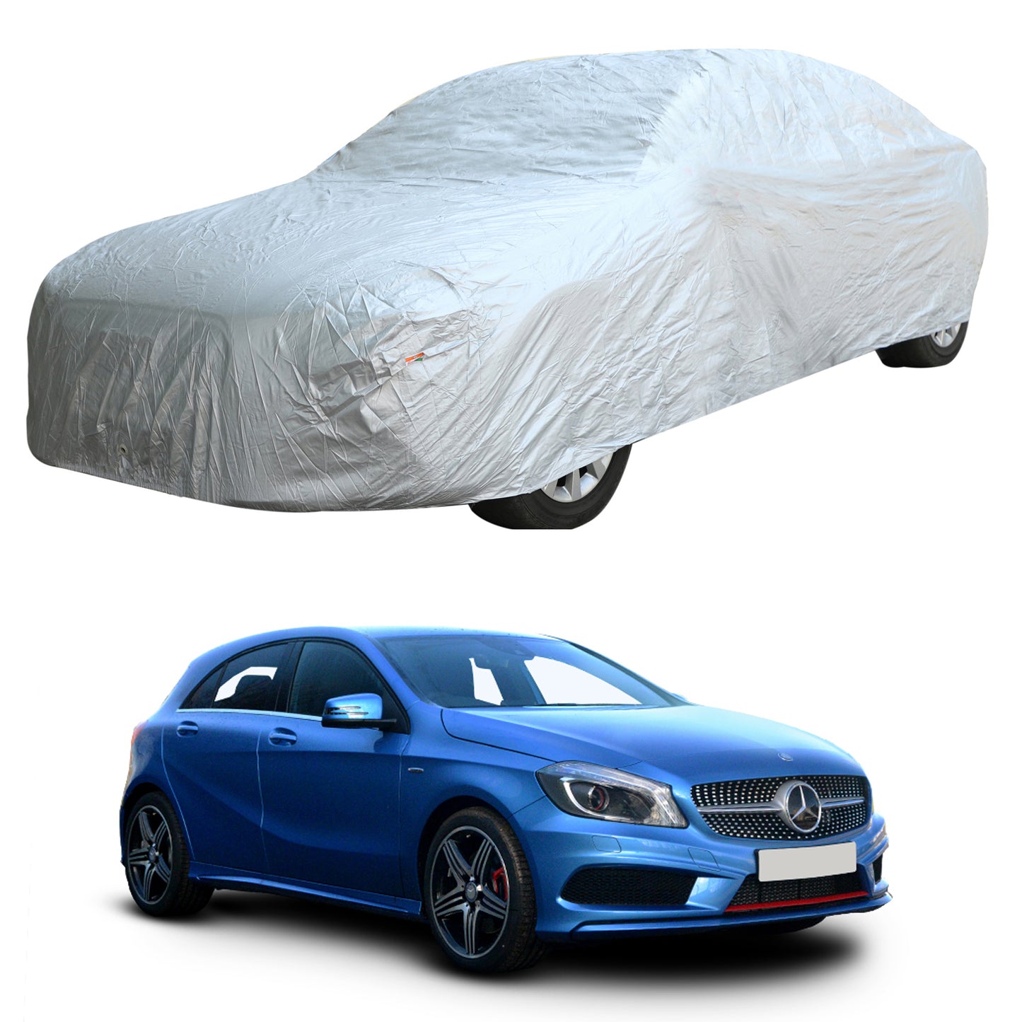 Oshotto Silvertech Car Body Cover (Without Mirror Pocket) For Mercedes A-Class A-180 (2015-2019)