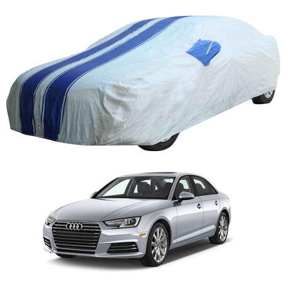 Oshotto 100% Blue dustproof and Water Resistant Car Body Cover with Mirror Pockets For Audi A4 2017-2023