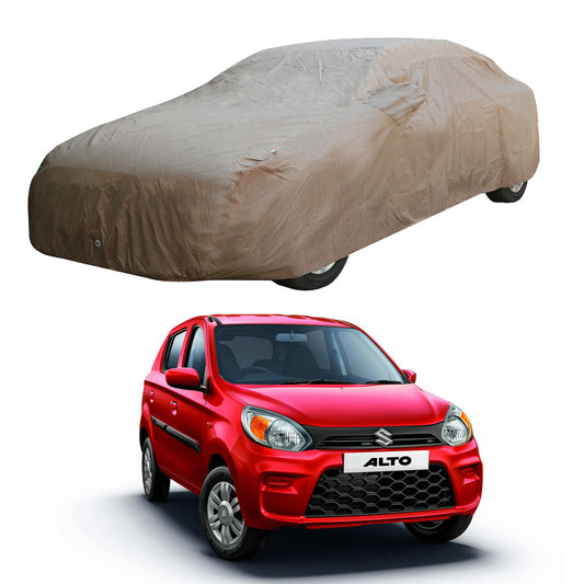 Oshotto Brown 100% Waterproof Car Body Cover with Mirror Pockets For Maruti Suzuki Alto