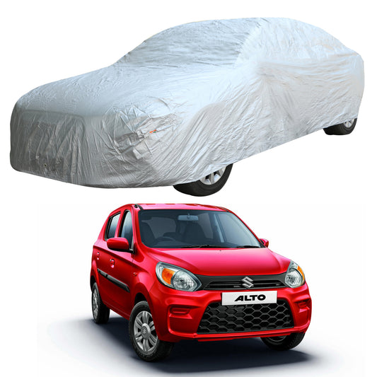 Oshotto Silvertech Car Body Cover (Without Mirror Pocket) For Maruti Suzuki Alto - Silver