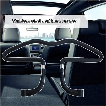 Oshotto CH-03 Stainless Steel Headrest Back Seat Multifunctional Car Coat Hanger for All Cars - Black