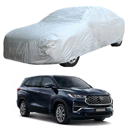 Oshotto Silvertech Car Body Cover (Without Mirror Pocket) For Toyota Innova Hycross (Silver)