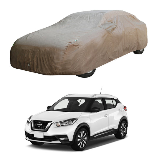 Oshotto Brown 100% Waterproof Car Body Cover with Mirror Pockets For Nissan Kicks
