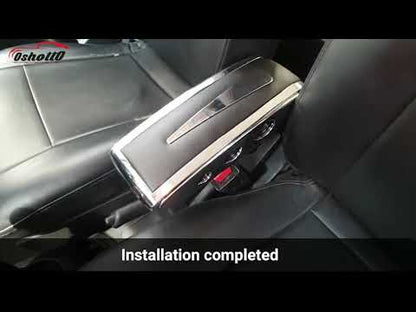 Oshotto Dual Tone Car Armrest Console Black & Chrome Universal for All Cars