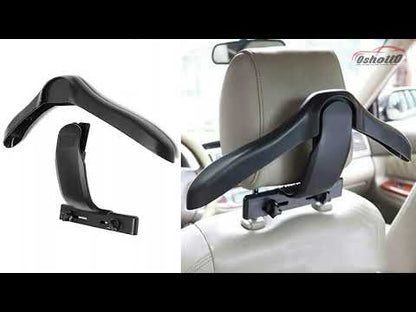 Oshotto CH-04 Detachable Headrest Car Coat Hanger Back Seat Clothes Holder for Suit Coats Blazer Jackets for All Cars (Black)