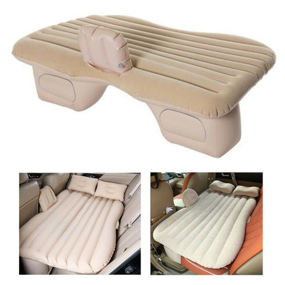 Oshotto Multifunctional Car Travel Inflatable Bed Mattress with Two Air Pillows, Car Air Pump and Repair kit for All Cars (Beige)