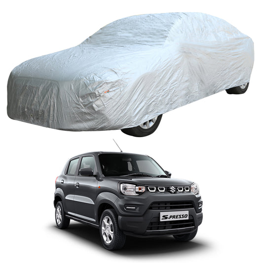 Oshotto Silvertech Car Body Cover (Without Mirror Pocket) For Maruti Suzuki S-Presso - Silver