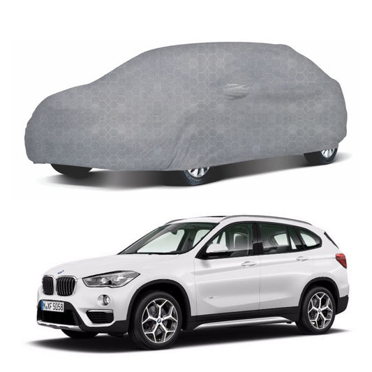 Oshotto 100% Dust Proof, Water Resistant Grey Car Body Cover with Mirror Pocket For BMW X1