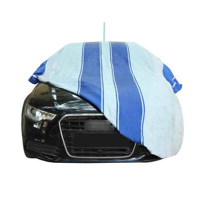 Oshotto 100% Blue dustproof and Water Resistant Car Body Cover with Mirror & Antenna Pockets For Maruti Suzuki Baleno 2015-2019