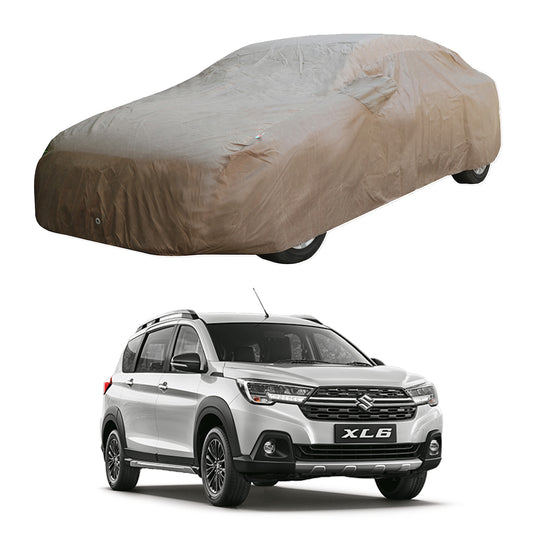 Oshotto Brown 100% Waterproof Car Body Cover with Mirror Pockets For Maruti Suzuki XL6