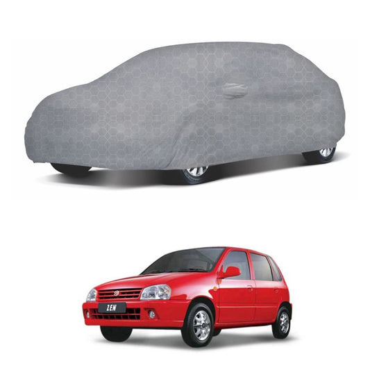 Oshotto 100% Dust Proof, Water Resistant Grey Car Body Cover with Mirror Pocket For Maruti Suzuki Zen