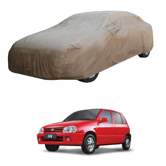 Oshotto Brown 100% Waterproof Car Body Cover with Mirror Pockets For Maruti Suzuki Zen