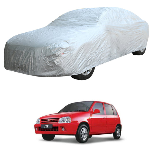 Oshotto Silvertech Car Body Cover (Without Mirror Pocket) For Maruti Suzuki Zen - Silver