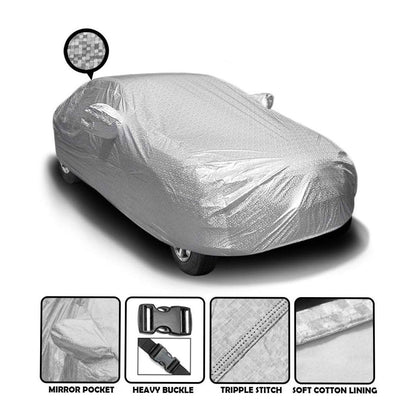 Oshotto Spyro Silver Anti Reflective, dustproof and Water Proof Car Body Cover with Mirror Pockets For Tata Nexon