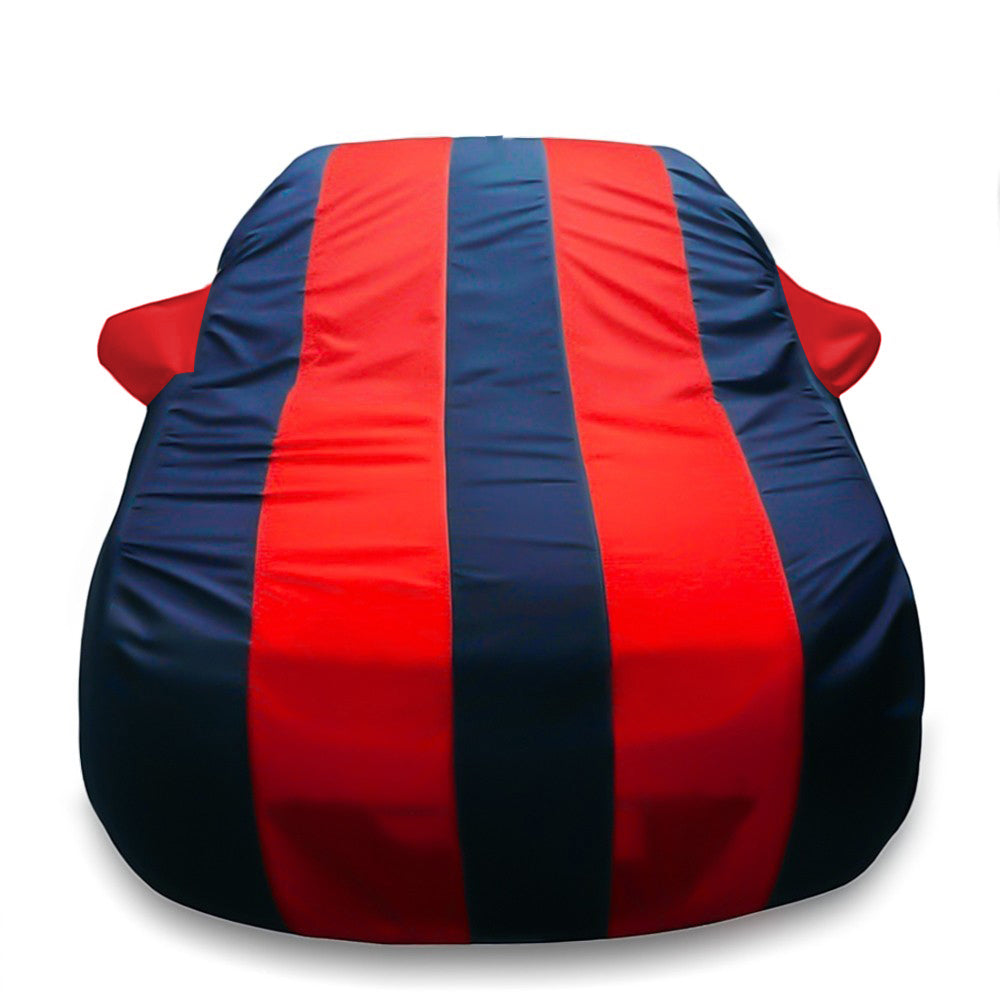 Oshotto Taffeta Car Body Cover with Mirror Pocket For Skoda Kushaq (Red, Blue)