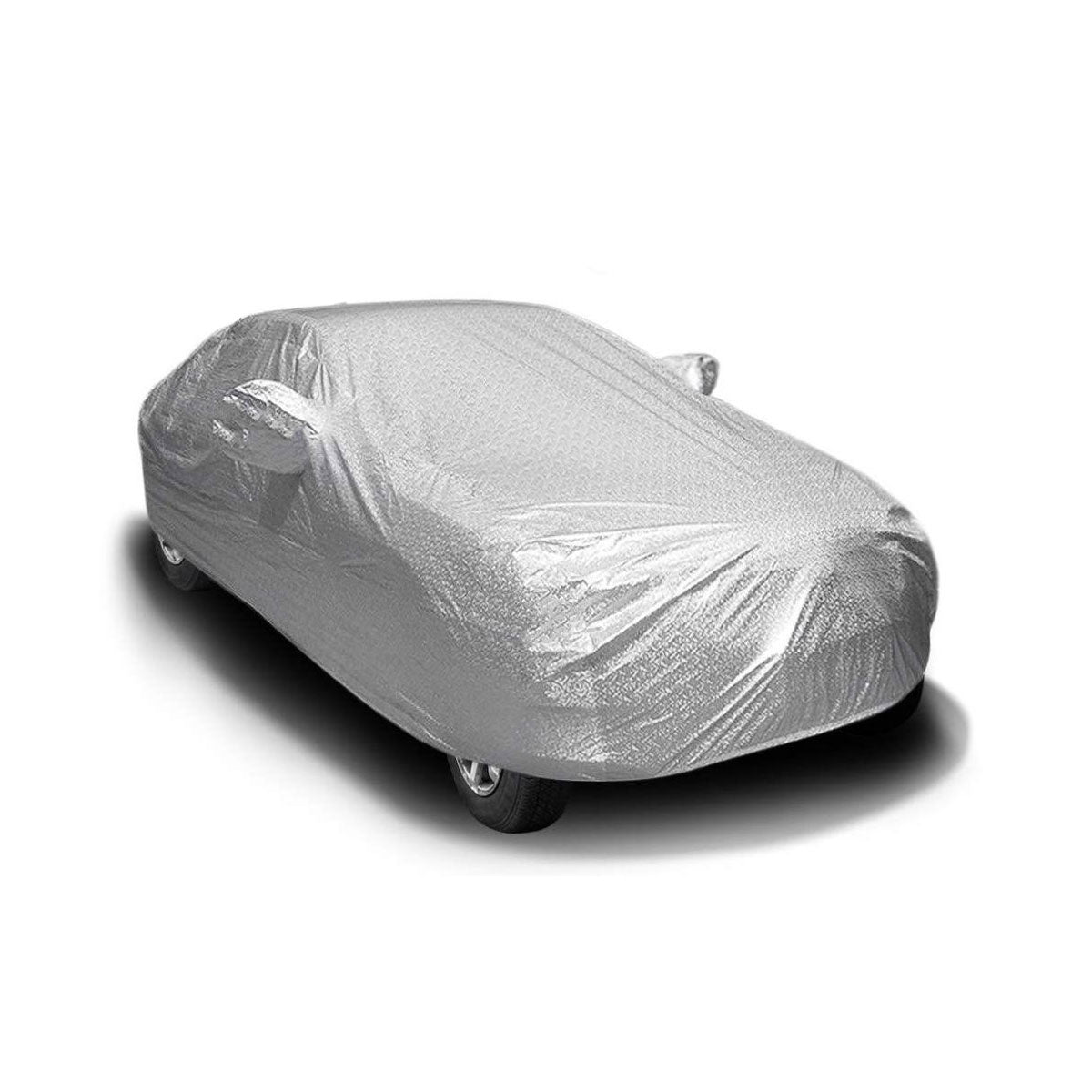 Oshotto Spyro Silver Anti Reflective, dustproof and Water Proof Car Body Cover with Mirror Pockets For KIA Sonet