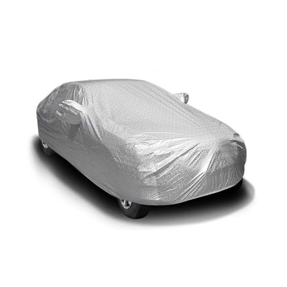 Oshotto Spyro Silver Anti Reflective, dustProof Silver and Water Proof Silver Car Body Cover with Mirror Pockets For Mahindra Alturass G4