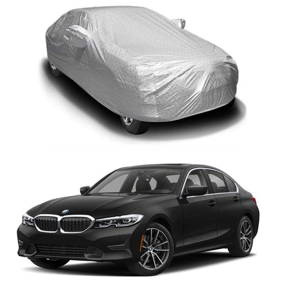 Oshotto Spyro Silver Anti Reflective, dustproof and Water Proof Car Body Cover with Mirror Pockets For BMW 3 Series 2020-2023