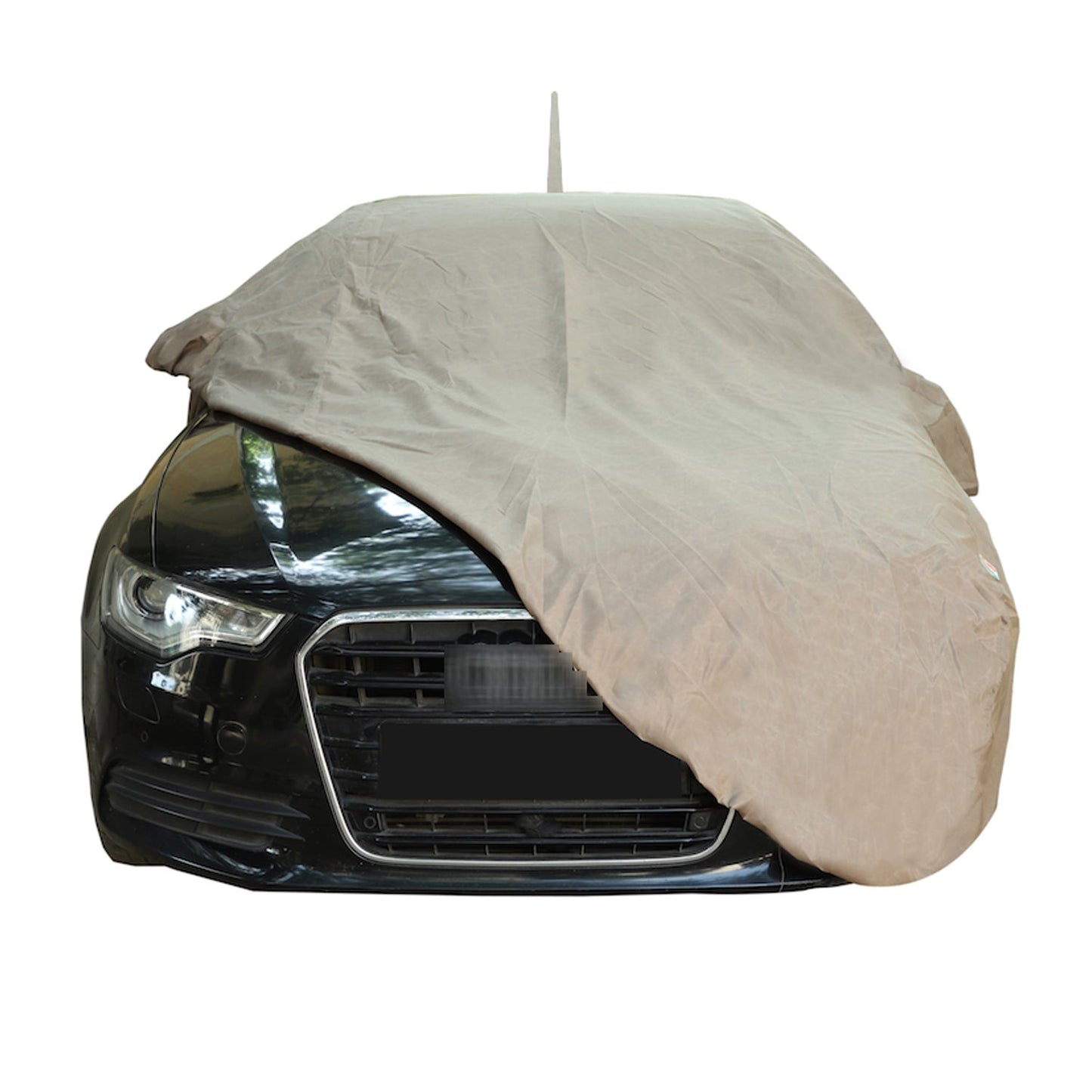 Oshotto Brown 100% Waterproof Car Body Cover with Mirror Pockets For Toyota Glanza (with Antenna Pockets)