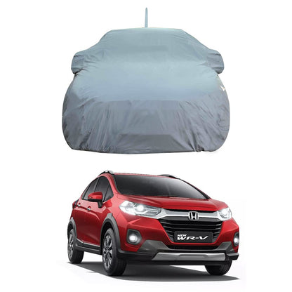 Oshotto Dark Grey 100% Anti Reflective, dustproof and Water Proof Car Body Cover with Mirror Pockets For Honda WR-V(with Antenna Pocket)