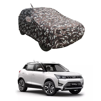 Oshotto Ranger Design Made of 100% Waterproof Fabric Multicolor Car Body Cover with Mirror Pockets For Mahindra Xuv 300(with Antenna Pocket)
